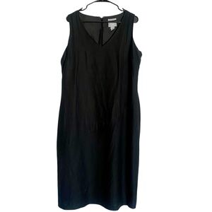 Old Navy Collection 100% Linen Black Sleeveless Midi Dress Size 18